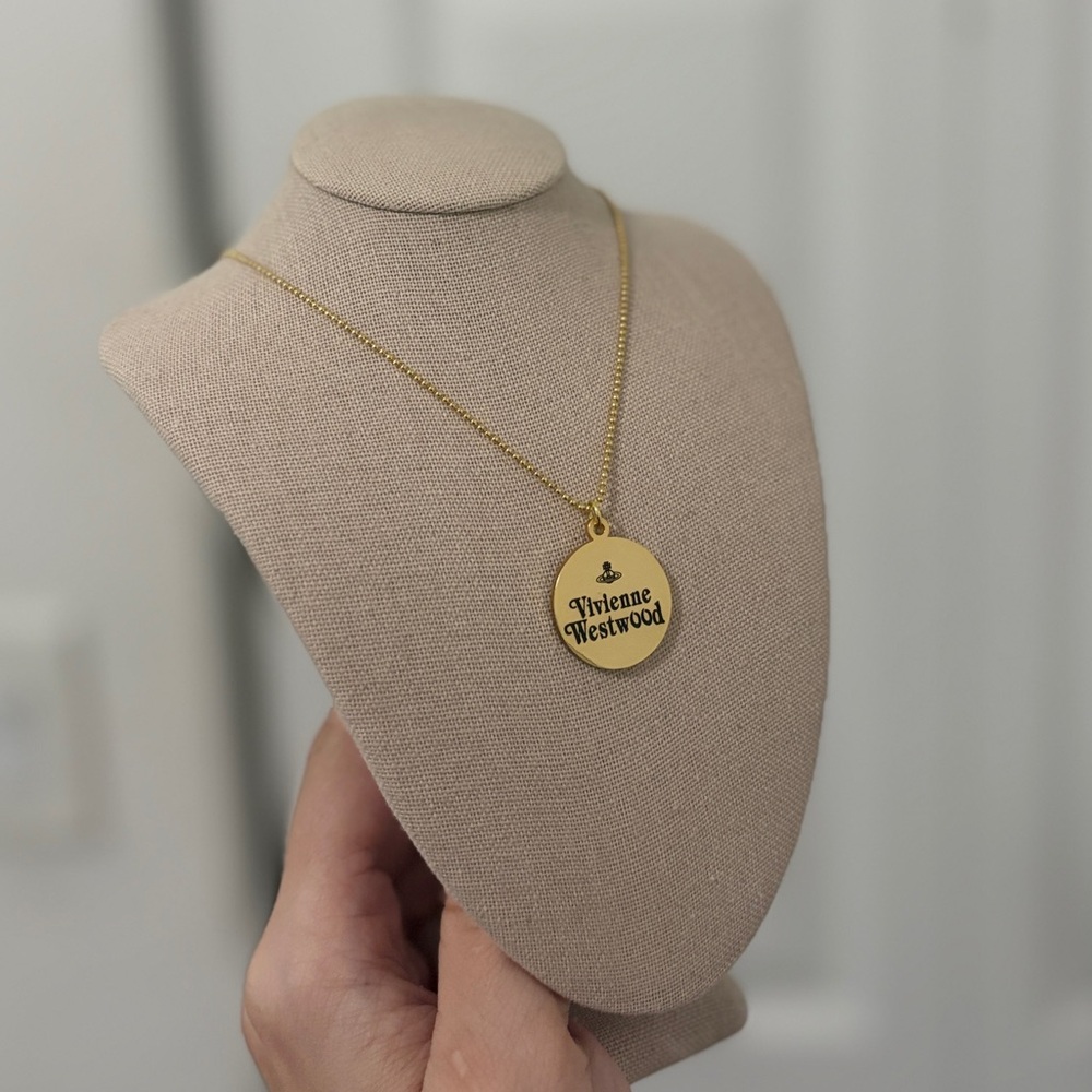 Vivienne Westwood Logo Pendant Necklace 18K gold-plated fall 25 (item #N10) - Picture 2 of 9